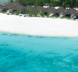 Blick auf die pool villen